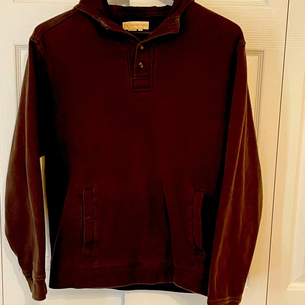 Vintage The Territory Ahead Hooded Heavyweight Henly Sweatshirt! Worn only once!